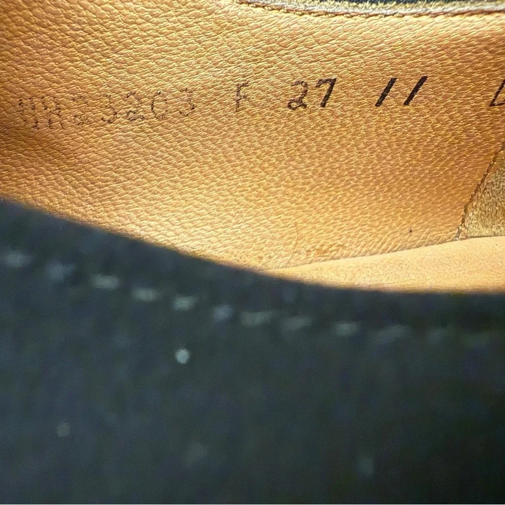 Salvatore Ferragamo Men's Black Canvas Derby Shoes‎ Sz 11 D Made In Italy Casual